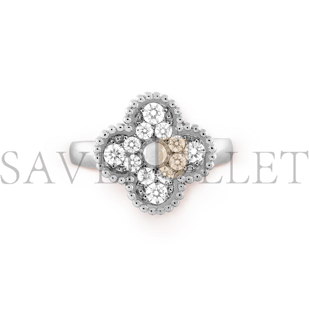 VAN CLEEF ARPELS VINTAGE ALHAMBRA RING - WHITE GOLD, DIAMOND  VCARO26N00